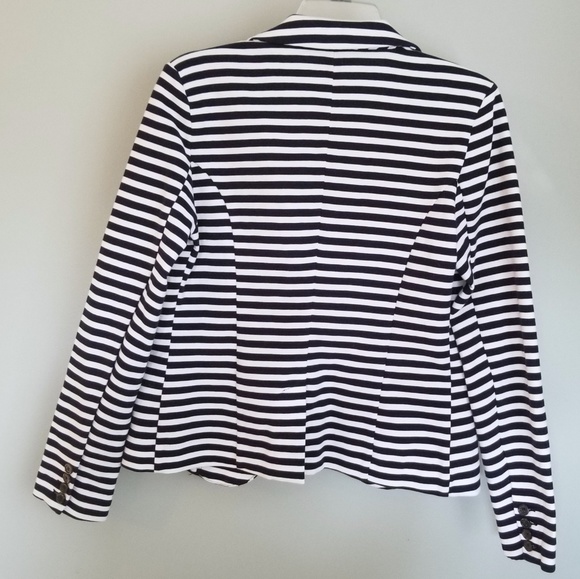 Merona Navy Striped Blazer, size small - Picture 5 of 8